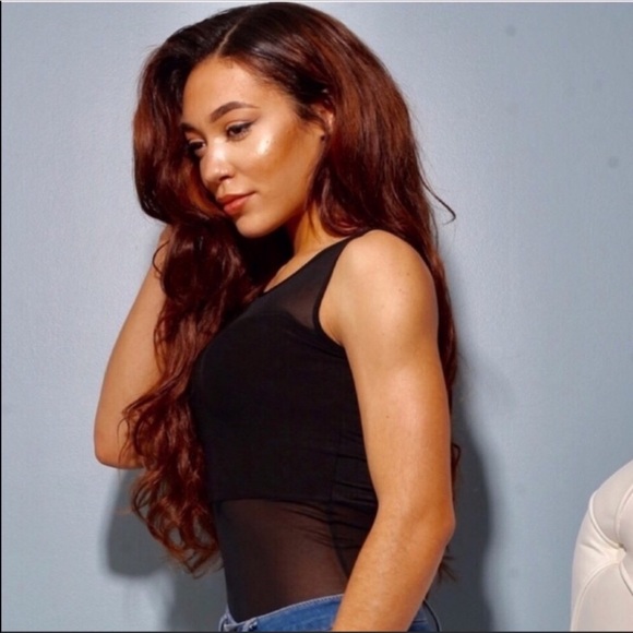 Xena Meshing Around Black Tank Top Sheer - Picture 2 of 7